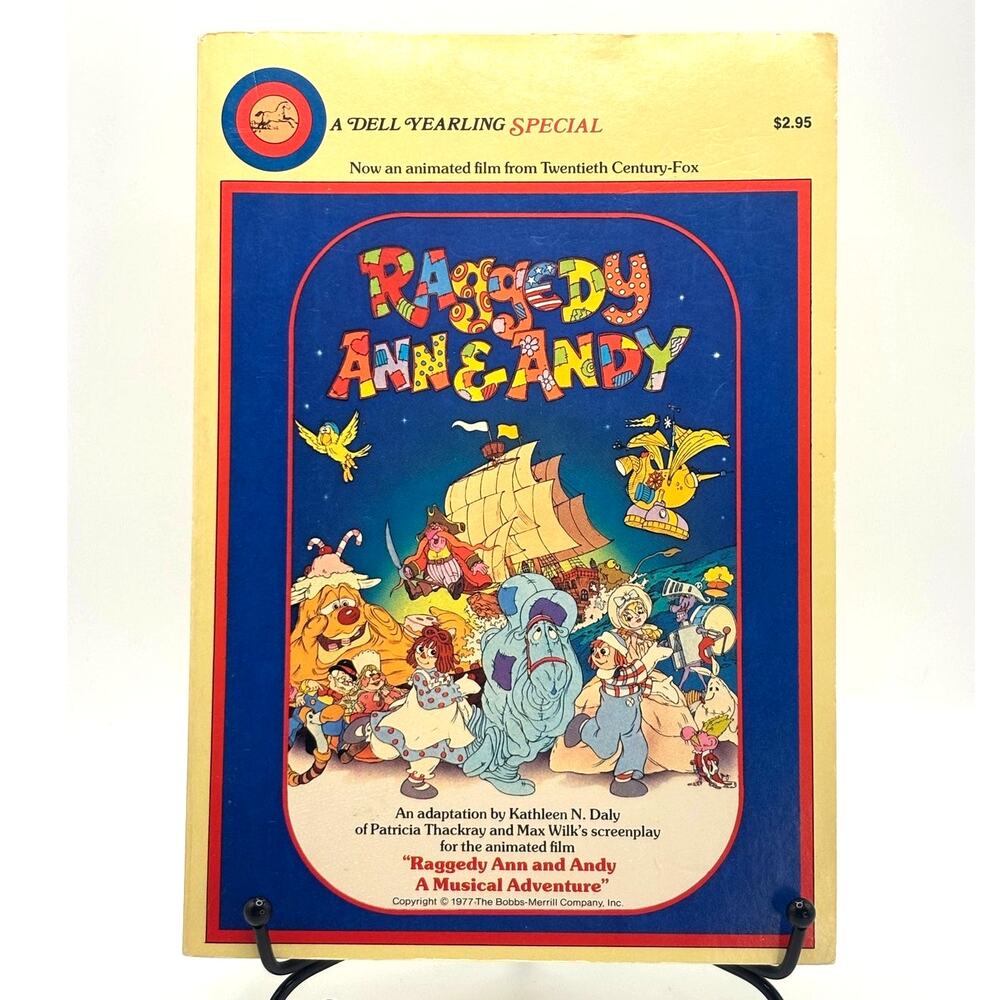 Vintage 1977 Raggedy Ann & Andy A Musical Adventure Book, Dell Yearling, PB